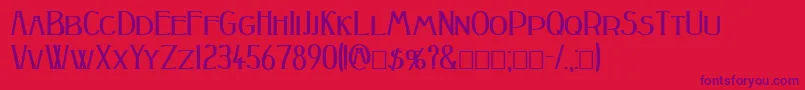 Peake Bold Font – Purple Fonts on Red Background