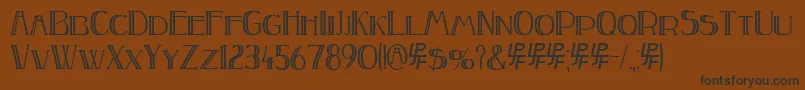 PEAKE Doubled Font – Black Fonts on Brown Background