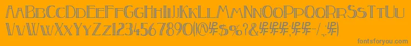 PEAKE Doubled Font – Gray Fonts on Orange Background