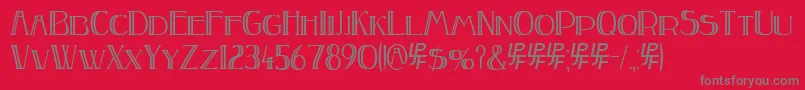 PEAKE Doubled Font – Gray Fonts on Red Background