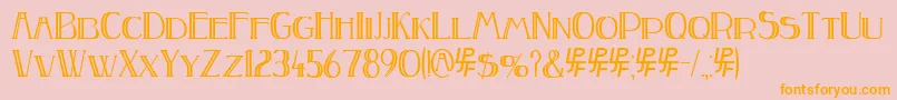 PEAKE Doubled Font – Orange Fonts on Pink Background