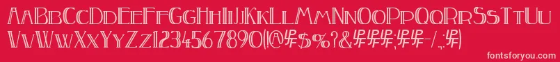 PEAKE Doubled Font – Pink Fonts on Red Background
