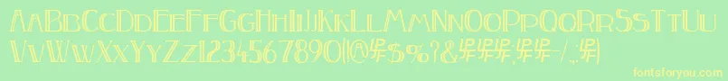 PEAKE Doubled Font – Yellow Fonts on Green Background
