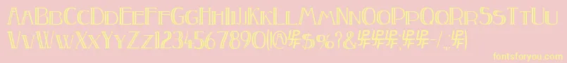 PEAKE Doubled Font – Yellow Fonts on Pink Background