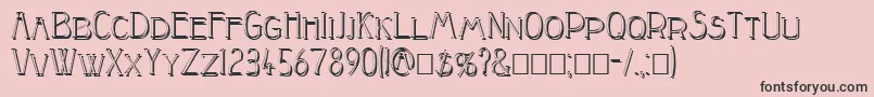 Peake Shadow Font – Black Fonts on Pink Background