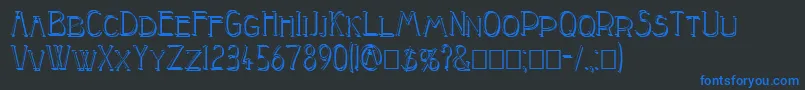 Peake Shadow Font – Blue Fonts on Black Background