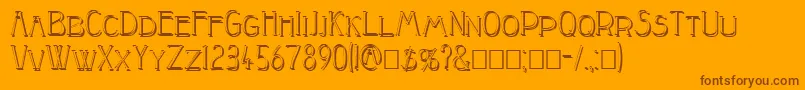Peake Shadow Font – Brown Fonts on Orange Background