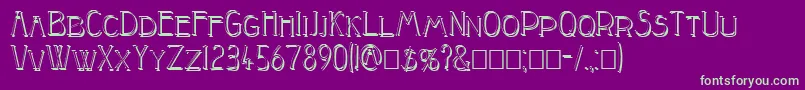 Peake Shadow Font – Green Fonts on Purple Background