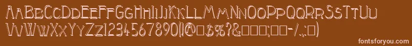 Peake Shadow Font – Pink Fonts on Brown Background