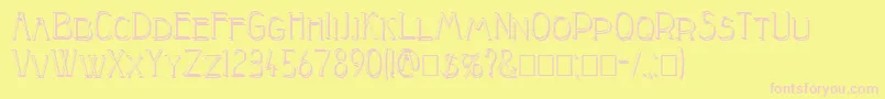 Peake Shadow Font – Pink Fonts on Yellow Background