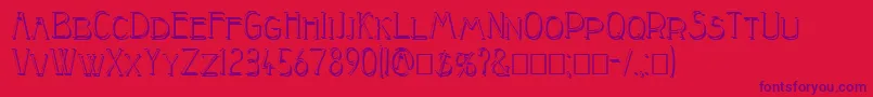 Peake Shadow Font – Purple Fonts on Red Background