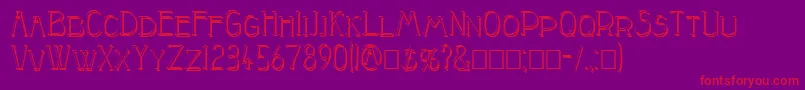 Peake Shadow Font – Red Fonts on Purple Background