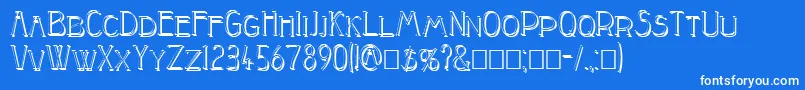 Peake Shadow Font – White Fonts on Blue Background