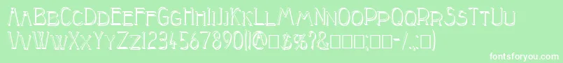 Peake Shadow Font – White Fonts on Green Background