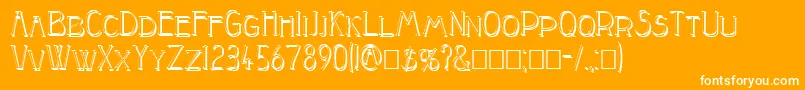 Peake Shadow Font – White Fonts on Orange Background