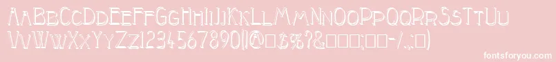 Peake Shadow Font – White Fonts on Pink Background