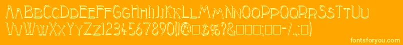 Peake Shadow Font – Yellow Fonts on Orange Background
