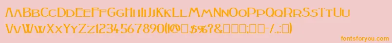 More about Peake Squat Bold Font Peake Squat Bold Font – Orange Fonts on Pink Background