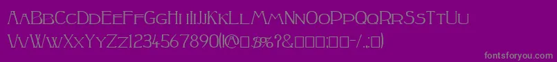 Peake Squat Font – Gray Fonts on Purple Background