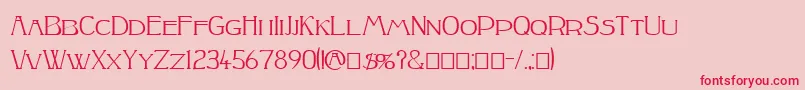 Peake Squat Font – Red Fonts on Pink Background