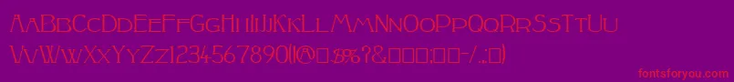 Peake Squat Font – Red Fonts on Purple Background