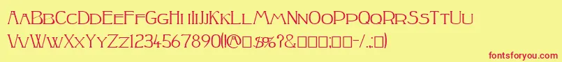 Peake Squat Font – Red Fonts on Yellow Background