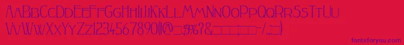 Peake Font – Purple Fonts on Red Background