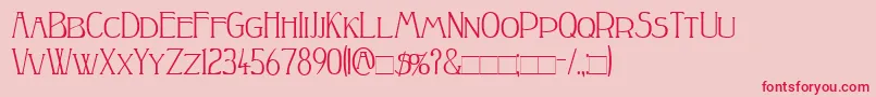 Peake Font – Red Fonts on Pink Background