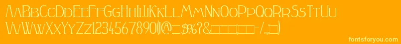 Peake Font – Yellow Fonts on Orange Background