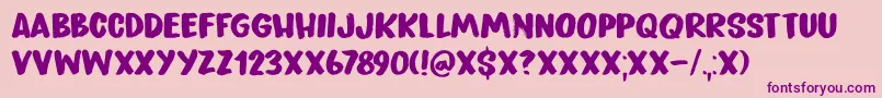 fuente Peanut Crunch DEMO – Fuentes Moradas Sobre Fondo Rosa
