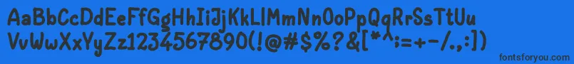 Шрифт Peanut Fill – чёрные шрифты на синем фоне