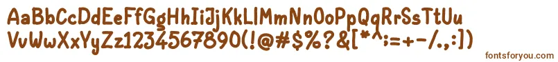 Шрифт Peanut Fill – коричневые шрифты на белом фоне