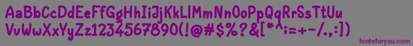 Шрифт Peanut Fill – фиолетовые шрифты на сером фоне