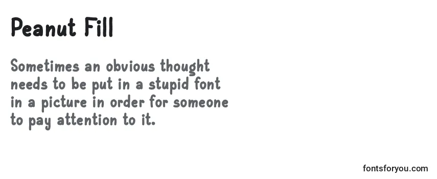 Review of the Peanut Fill Font