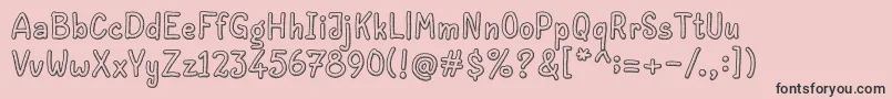 Шрифт Peanut – чёрные шрифты на розовом фоне