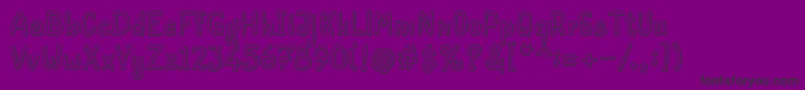 フォントPeanut – 紫の背景に黒い文字