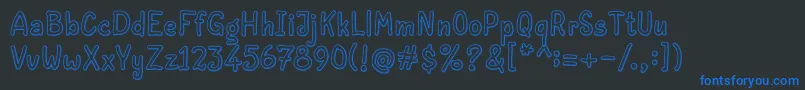 Шрифт Peanut – синие шрифты на чёрном фоне