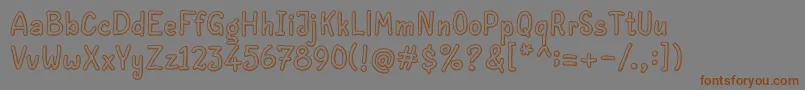 Peanut Font – Brown Fonts on Gray Background