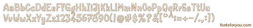 Шрифт Peanut – коричневые шрифты на белом фоне