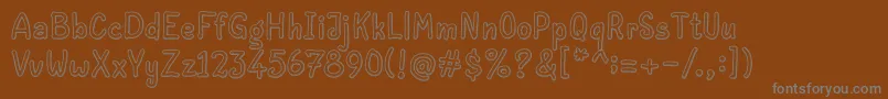 Шрифт Peanut – серые шрифты на коричневом фоне
