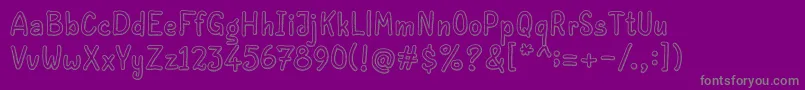Peanut-fontti – harmaat kirjasimet violetilla taustalla