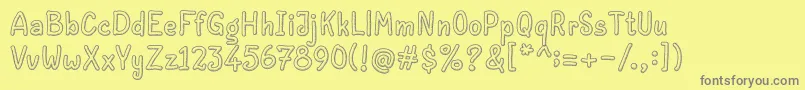 Шрифт Peanut – серые шрифты на жёлтом фоне