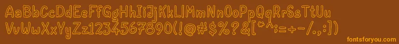 Peanut Font – Orange Fonts on Brown Background