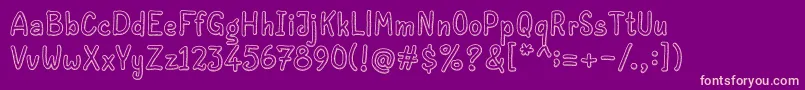 Peanut Font – Pink Fonts on Purple Background