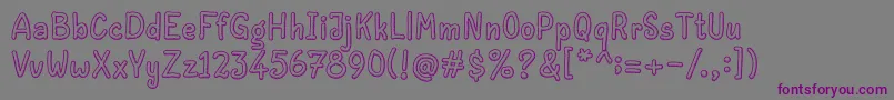 Peanut Font – Purple Fonts on Gray Background