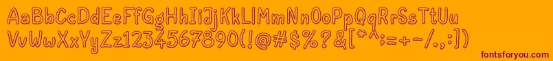 Шрифт Peanut – фиолетовые шрифты на оранжевом фоне