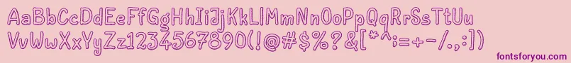 Шрифт Peanut – фиолетовые шрифты на розовом фоне