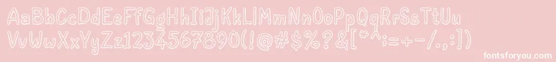 Шрифт Peanut – белые шрифты на розовом фоне