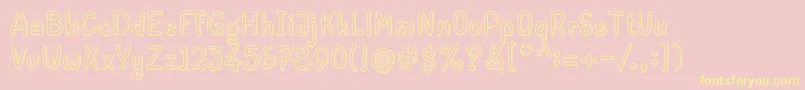Шрифт Peanut – жёлтые шрифты на розовом фоне
