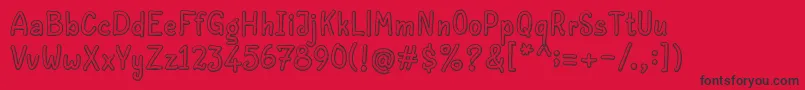 フォントPeanut – 赤い背景に黒い文字